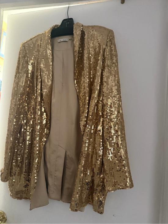 Alice + Olivia Jackets & Blazers - Alice + Olivia Gold Sequin Blazer